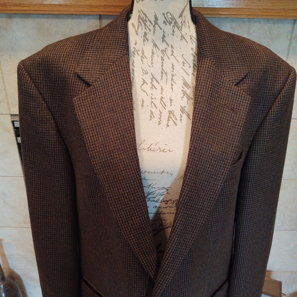 Oscar de la Renta Wool Sports Coat 42 R - Picture 9 of 15